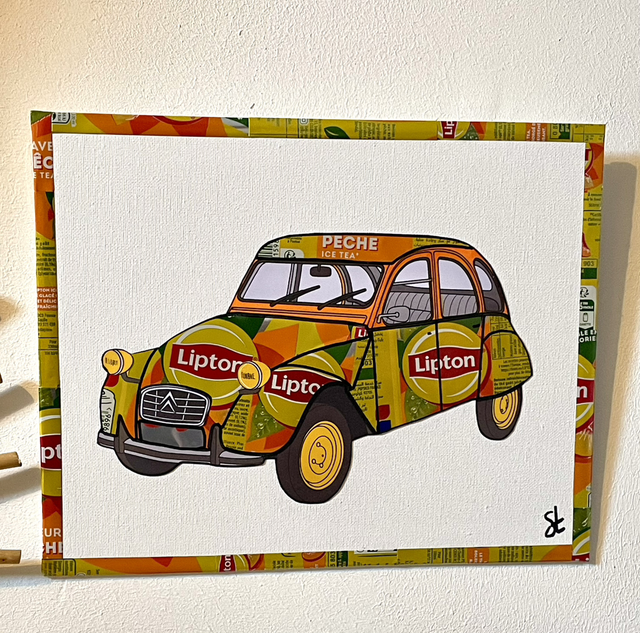 Tableau 2cv vintage 