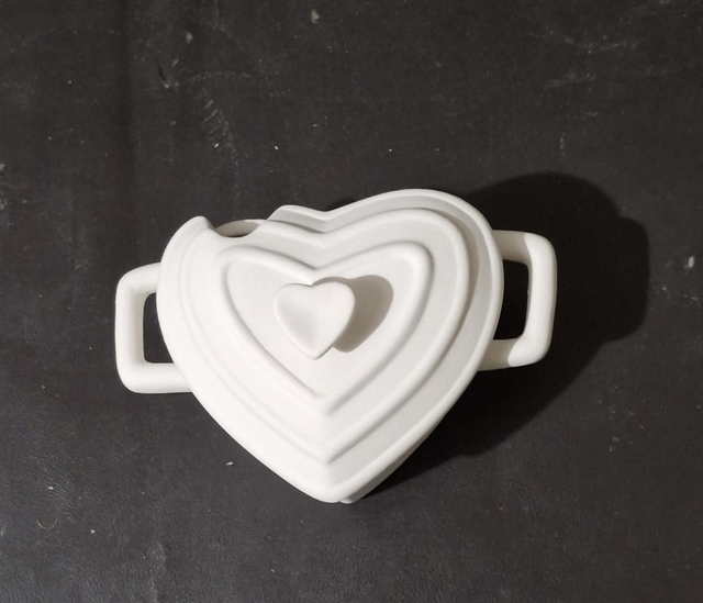 Heart Shaped salt/sugar pot with spoon