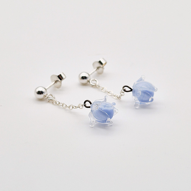 Boucles d'oreilles Clochettes bleues ciel