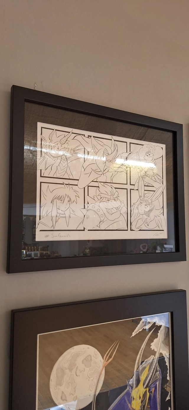 Six Fanarts - Framed Ink Drawing 2