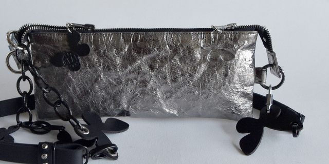 Metal shine chest-belt bag 