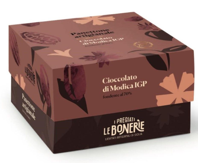 PANETTONE CIOCCOLATO EXTRA FOND. Modica I.G.P 1 Kg  (48 h Lievitazione) 