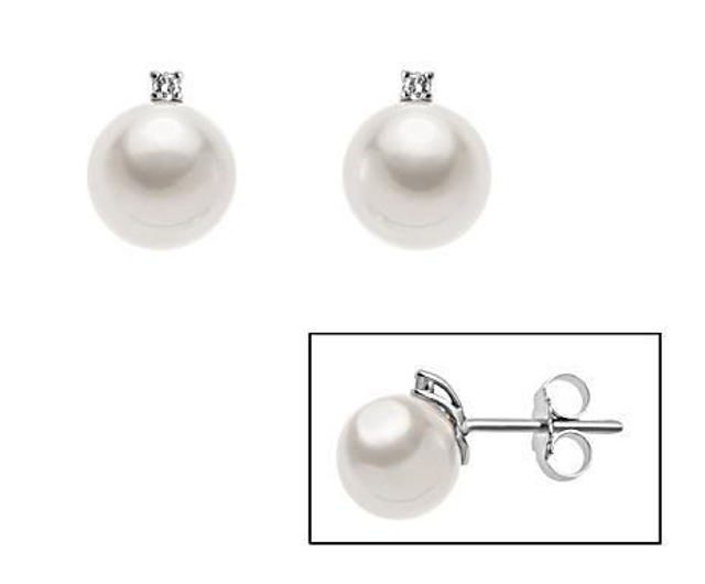 Orecchini Mikiko in Oro 18Kt con Perle e diamanti
