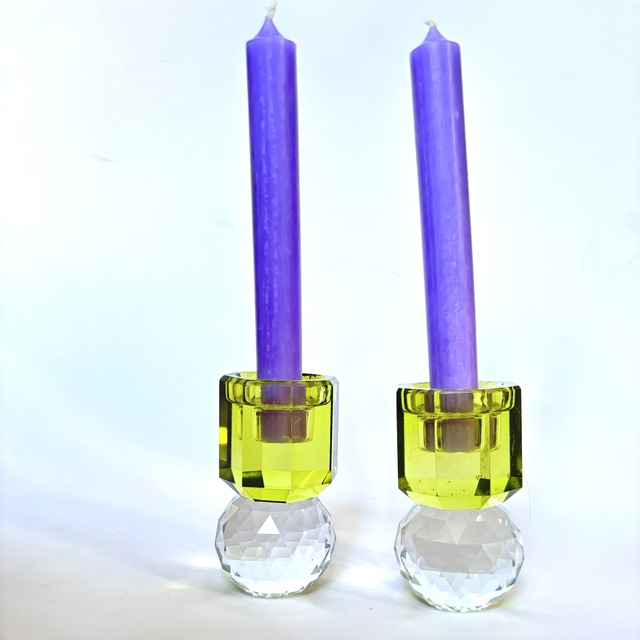 Kerzenhalter aus Glas/ Paar 