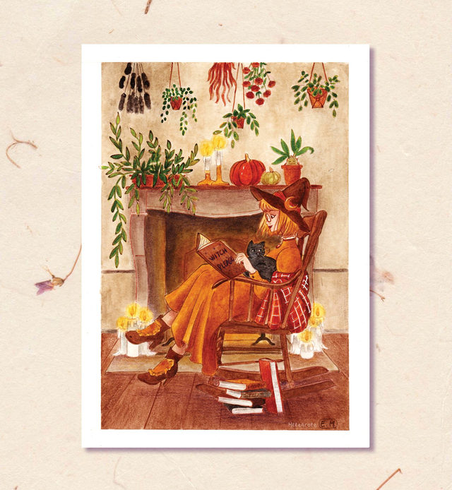 Devant la cheminée ✨️ Tirages d'art A5 &amp; A4