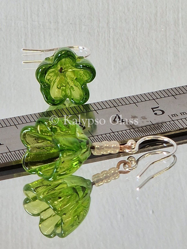 Bellflower Earrings, Light Green