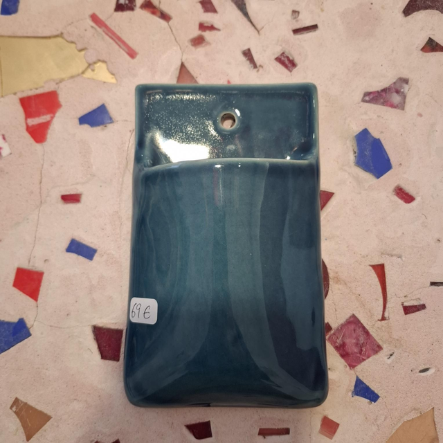 Cap9 vase mural bleu délavé