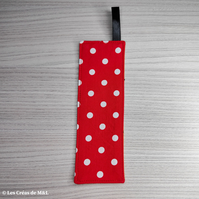 Marque-page Rouge à Pois & Orange