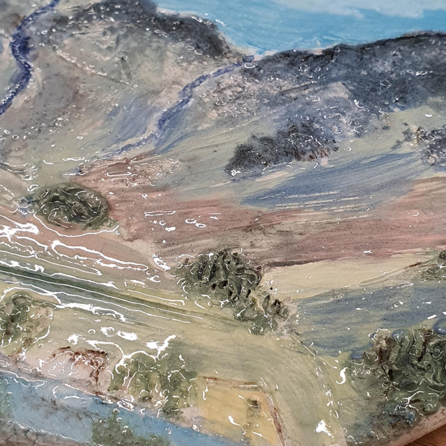 Buttermere lake and mountains ceramic artwork