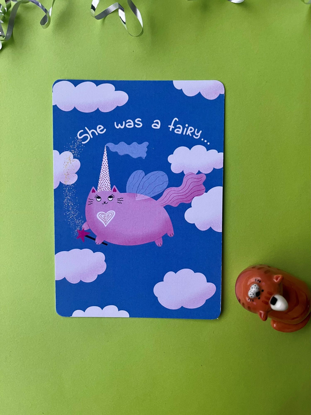 Postikortti "She Was a Fairy..."