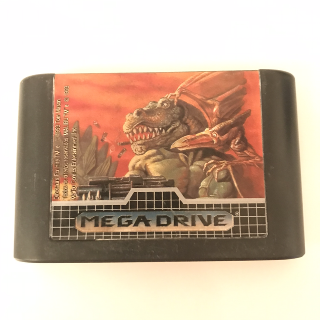 Dinossauros tom mason mega drive cartridge Tectoy 