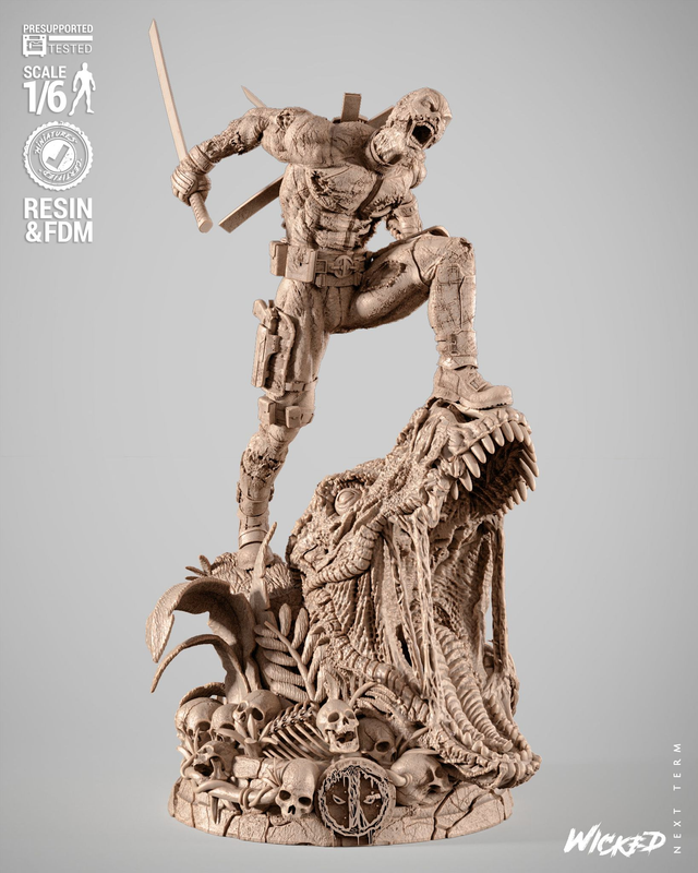 STATUE DEADPOOL ZOMBIE série Horror