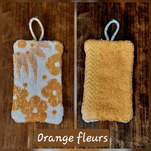 Eponge lavable cordon lin