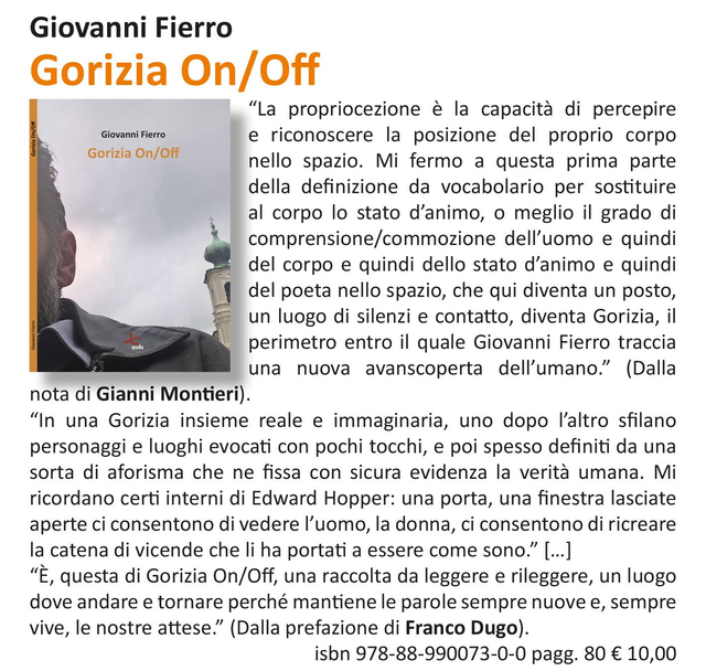 Giovanni Fierro, "Gorizia on/off", qudulibri 2017