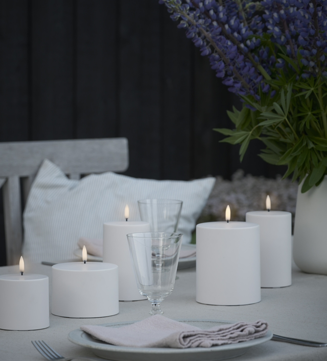Outdoor Candle White 10,1 x 7,8 cm