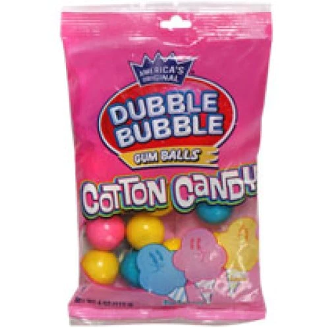 Dubble Bubble Cotton Candy Bubble Gum Peg Bag (113g)