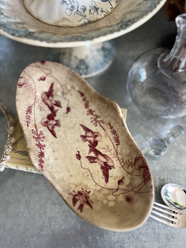 OISEAUX by JV - Ravier modèle Oiseaux par la manufacture française Jules Vieillard - Terre de Fer