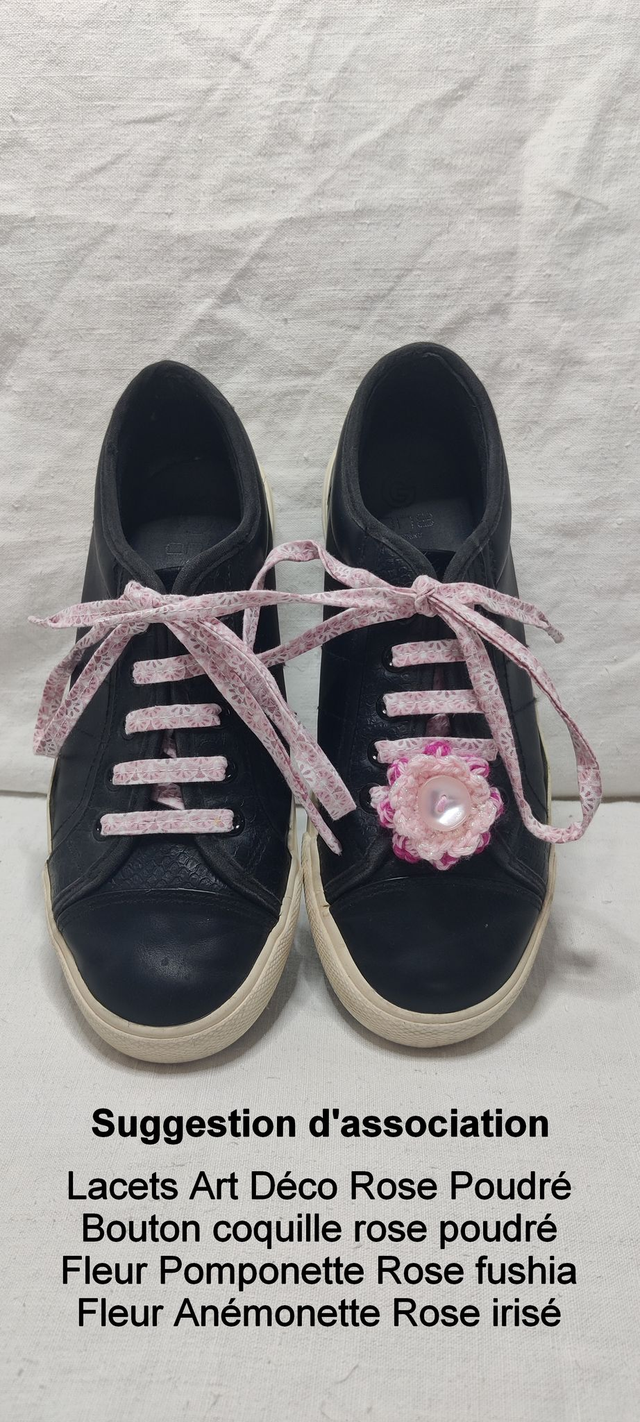 Lacets Art Déco Rose Poudré