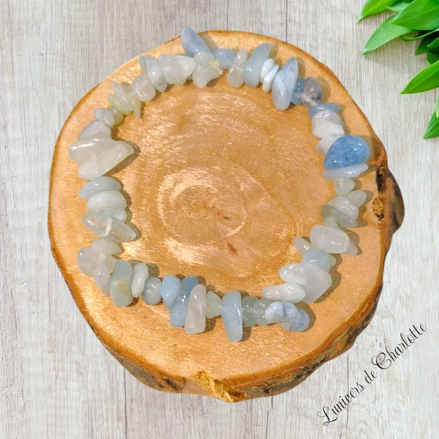 Bracelet "Aigue-marine" - Baroque - BR-217