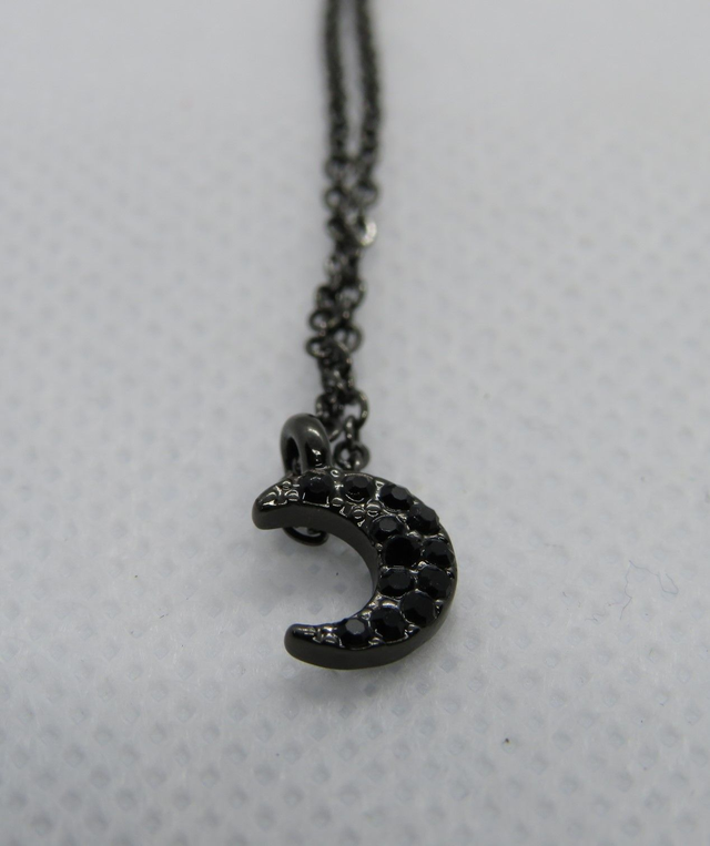 Black moon necklace