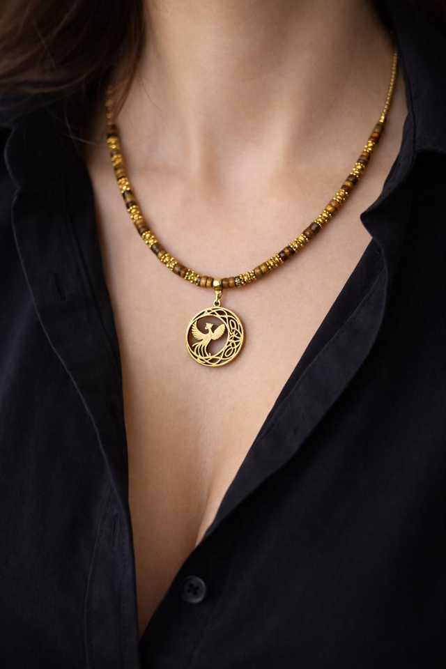 Collier Œil de tigre - Force intérieure, Protection & Renouveau