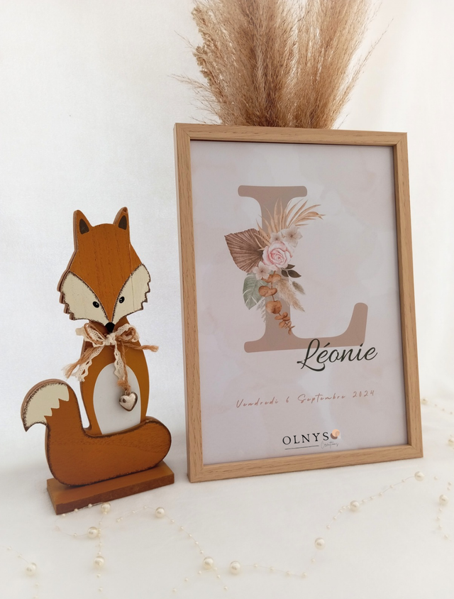 Affiche Lettre Fleurie (personnalisable)