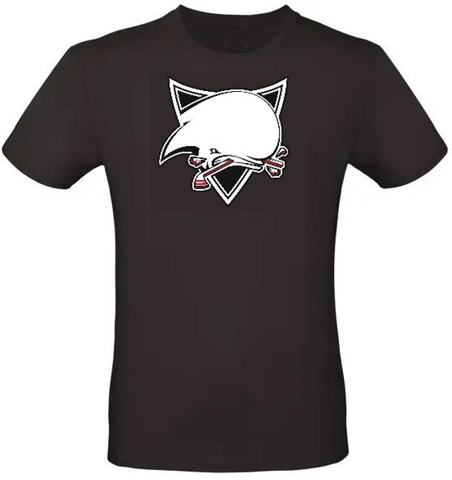 V10-TShirt Noir Logo Centre H/F