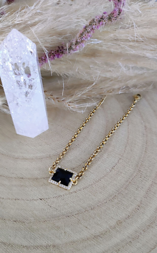 Bracelet "Éclat" Obsidienne N°9