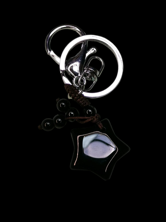 Porte clé obsidienne 