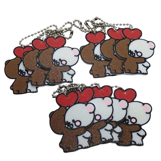 🧸 Cute Loving Bears Keychain | Romantic Valentine's Design | Eternal Love Charm 💕