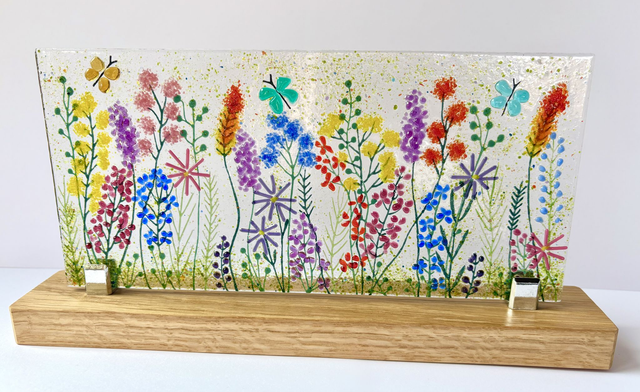 Botanical Collection - Fused Glass Floral Scene