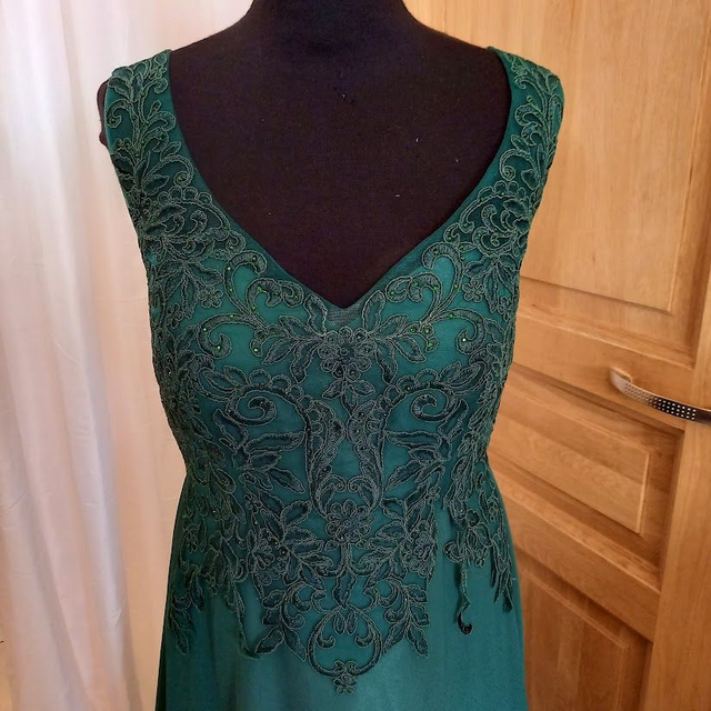 Robe de soirée vert forêt
