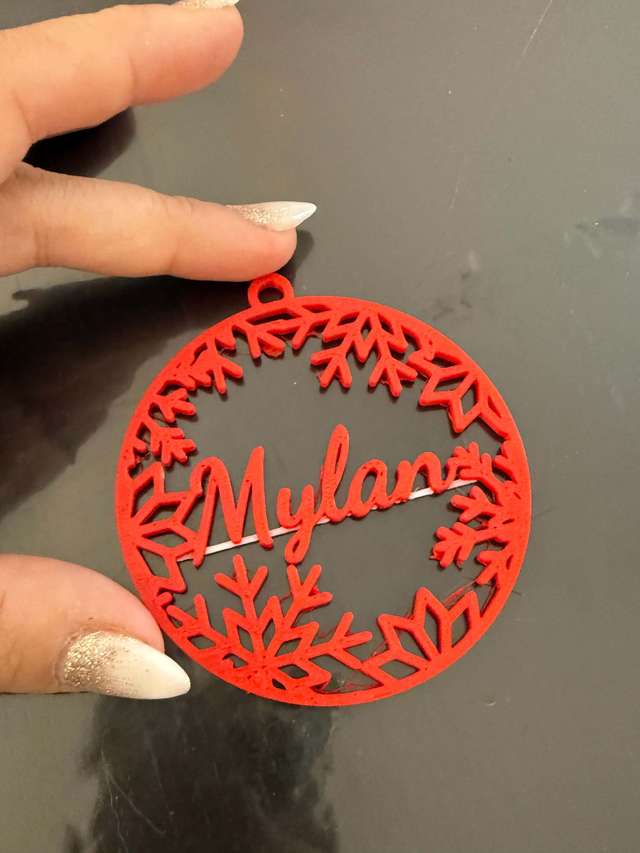 Boule de Noël personnalisée prénom