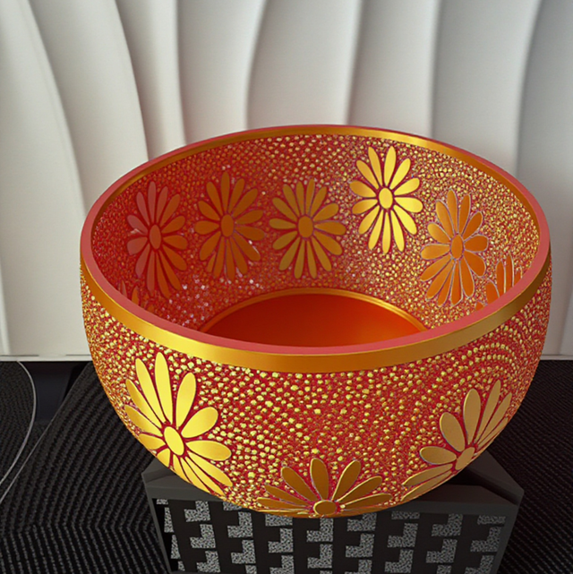 3D printed bowl -beautiful colours