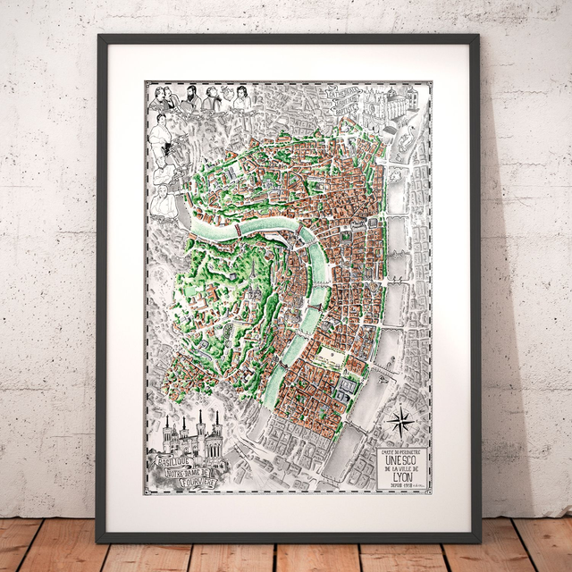 Cartographie du périmètre Unesco de Lyon 