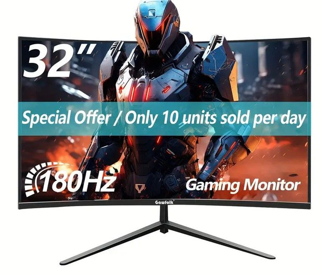 Monitor da gaming curvo Gawfolk