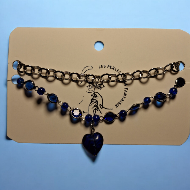 Bracelet chaîne & perles