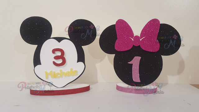 Testa di Minnie o Topolino in polistirolo