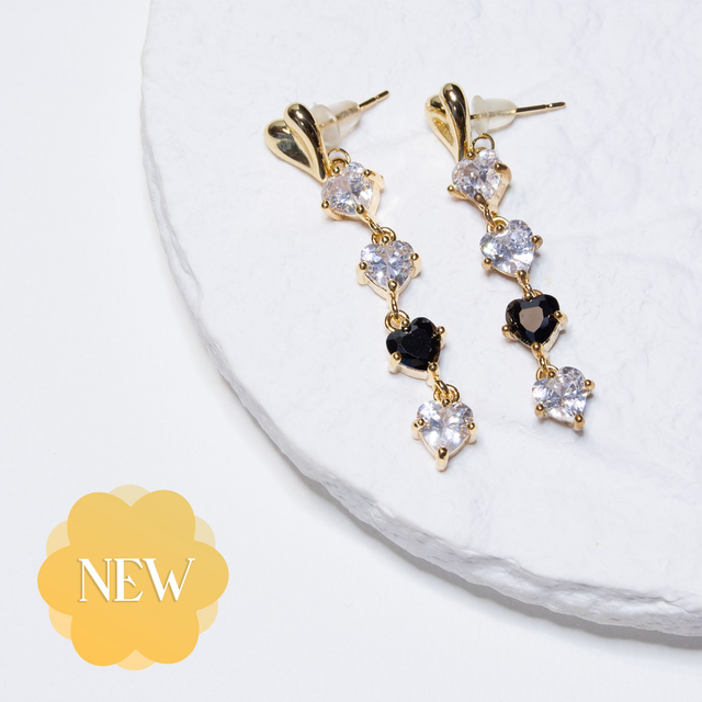 Crystal Hearts (črna, bela)