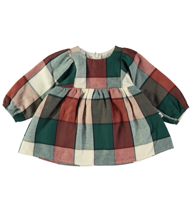 Petit Indi - vestito caldo cotone quadri 