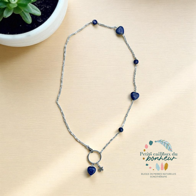 Collier en Sodalite – Intuition, Clarté & Expression