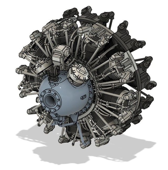 1/48 F6F Hellcat engine for Hasegawa ref: ED-48029