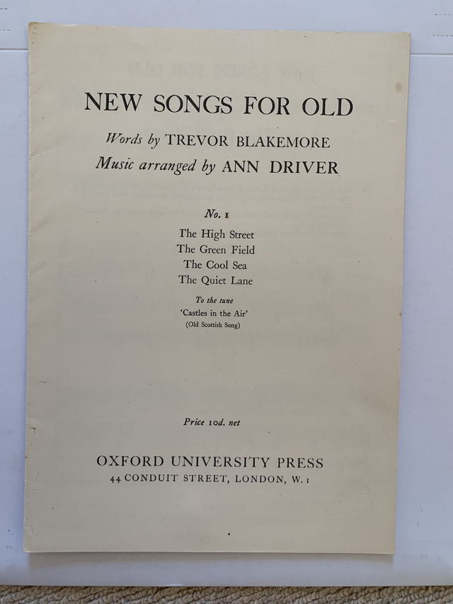New Songs for Old Sheet Music