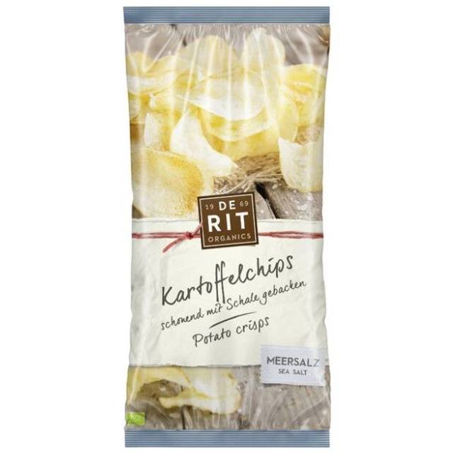 DeRit Kartoffelchips Meersalz 125g Tüte