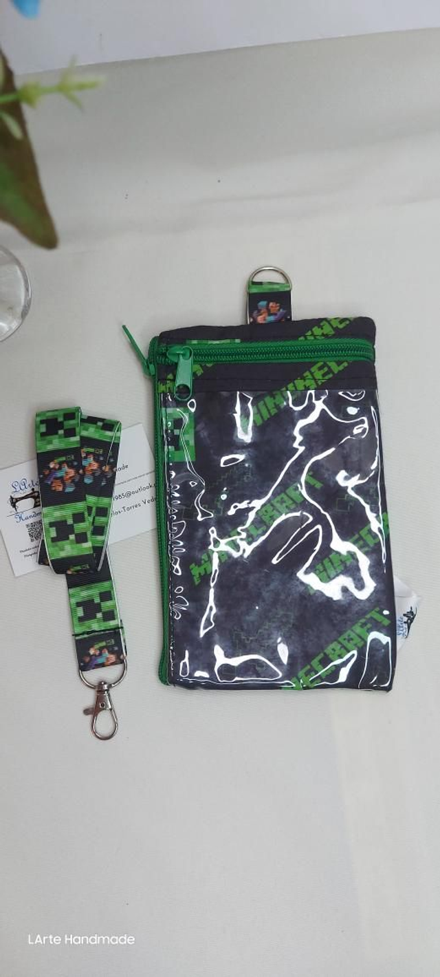 Bolsa dupla para telemóvel Minecraft 