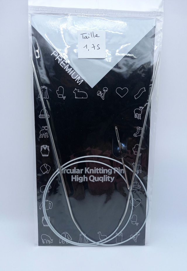Aiguilles circulaires taille 01.75