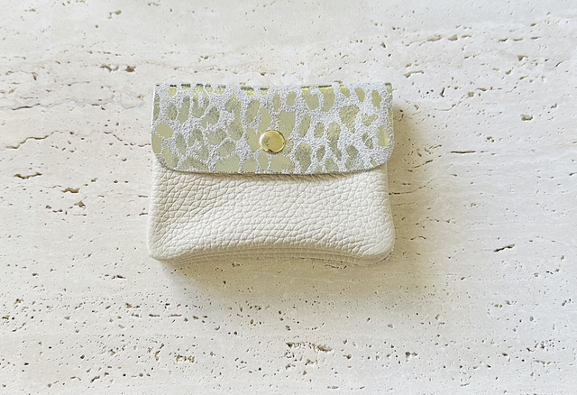 Portemonnee beige panter 