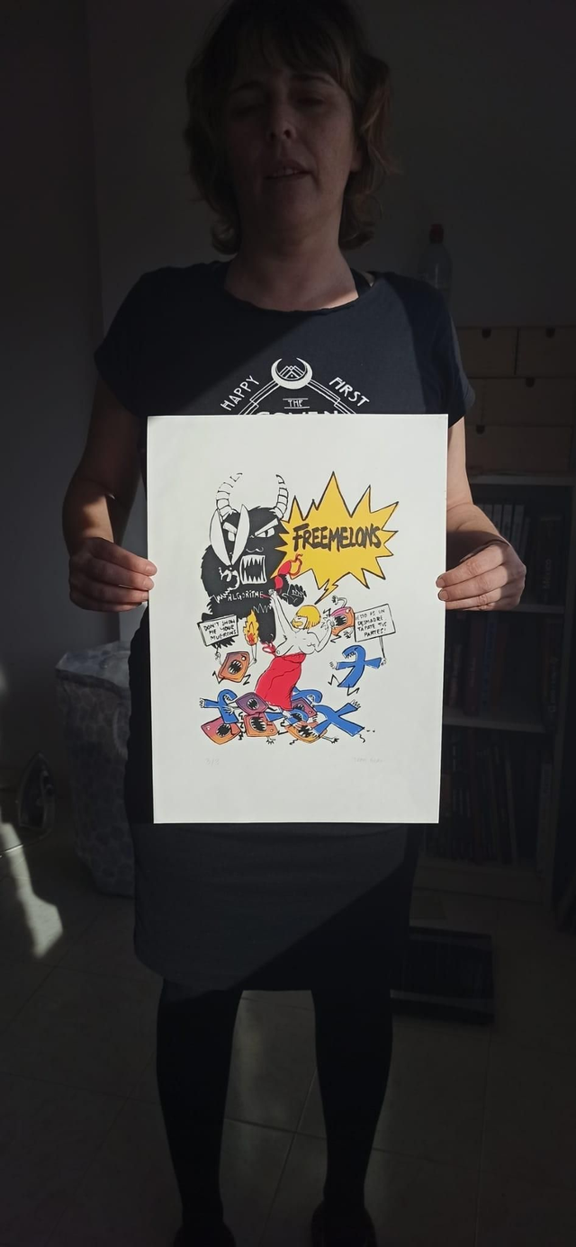 FREEMELONS SERIGRAFIA TXAN GRAU