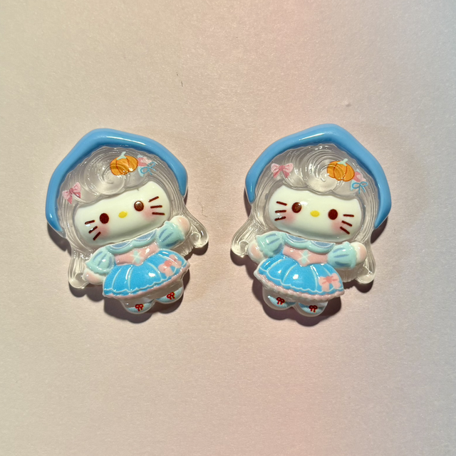 Large HK flatback blue hat