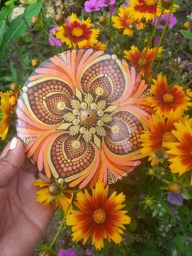 Porte-encens 15 cm &quot;chakra sacré&quot;